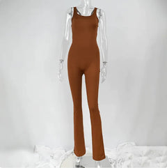 Women's Chic Solid Color Casual Jumpsuit