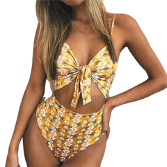 Women's Solid Color One-Piece Swimsuit and Bikini