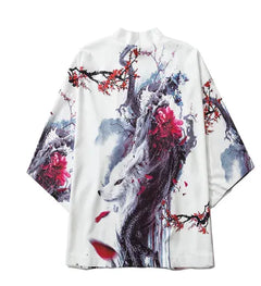 Anime Haori Cloak with Dragon Totem for Men