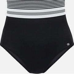 Women's Striped One-Piece Swimsuit - Sexy Design