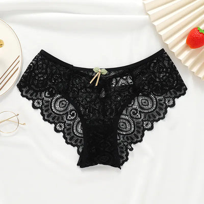 High-End Lace Water Drop Sexy Mid-Waist Women's Thong