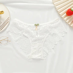 High-End Lace Water Drop Sexy Mid-Waist Women's Thong