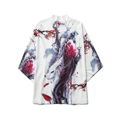 Anime Haori Cloak with Dragon Totem for Men
