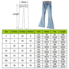 Women's Wide-Leg Slim-Fitting Mid-Waist Sexy Jeans