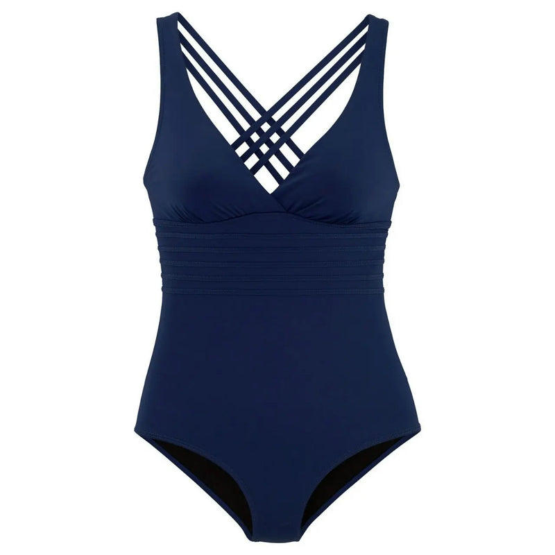 Deep V Back Cross Women's One Piece Swimsuit